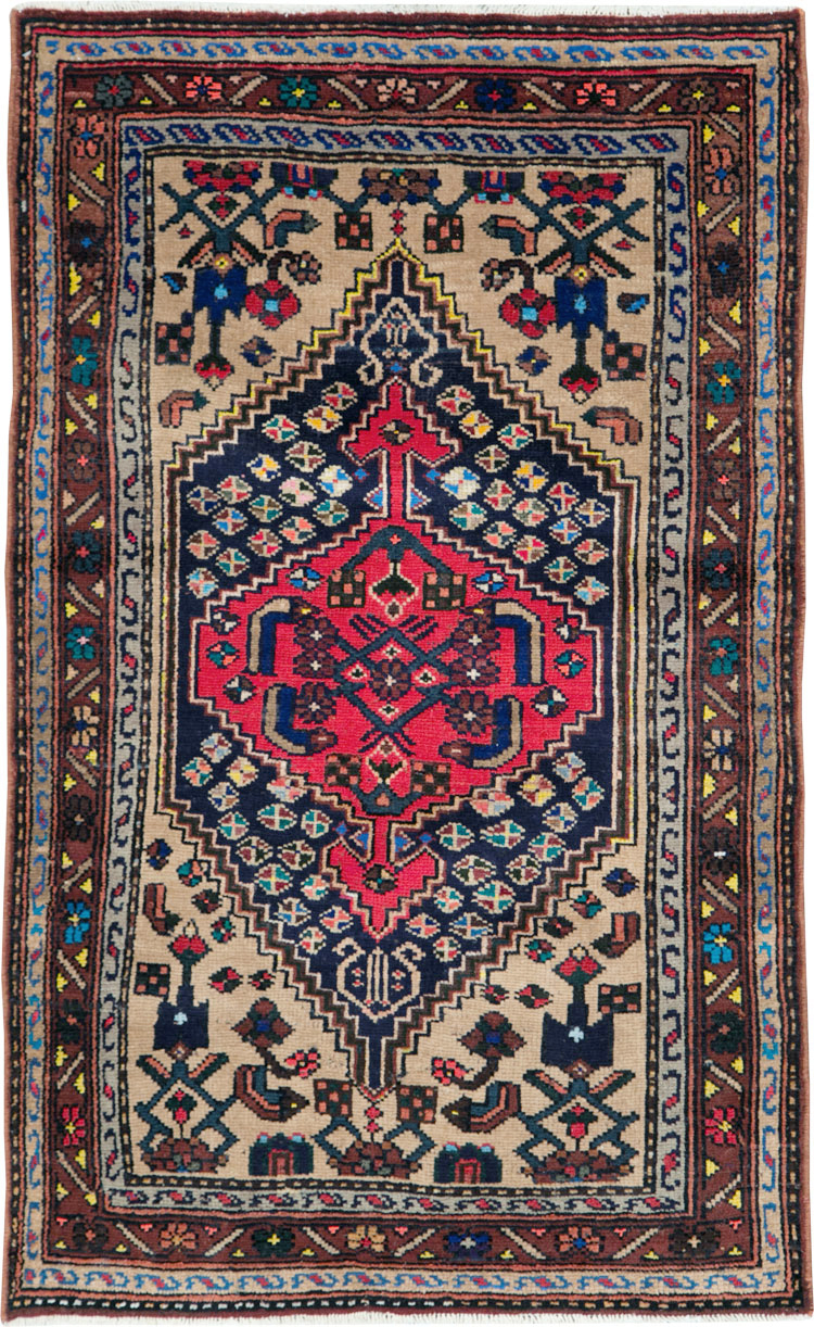 Vintage Persian Hamadan Rug, No.27371 - Gss