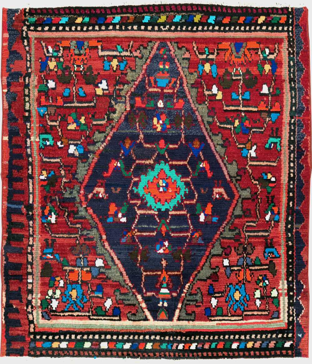 Vintage Persian Hamadan Rug, No.27375 - Gss