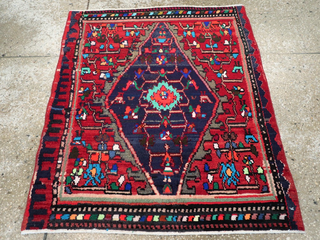 Vintage Persian Hamadan Rug, No.27375 - Gss