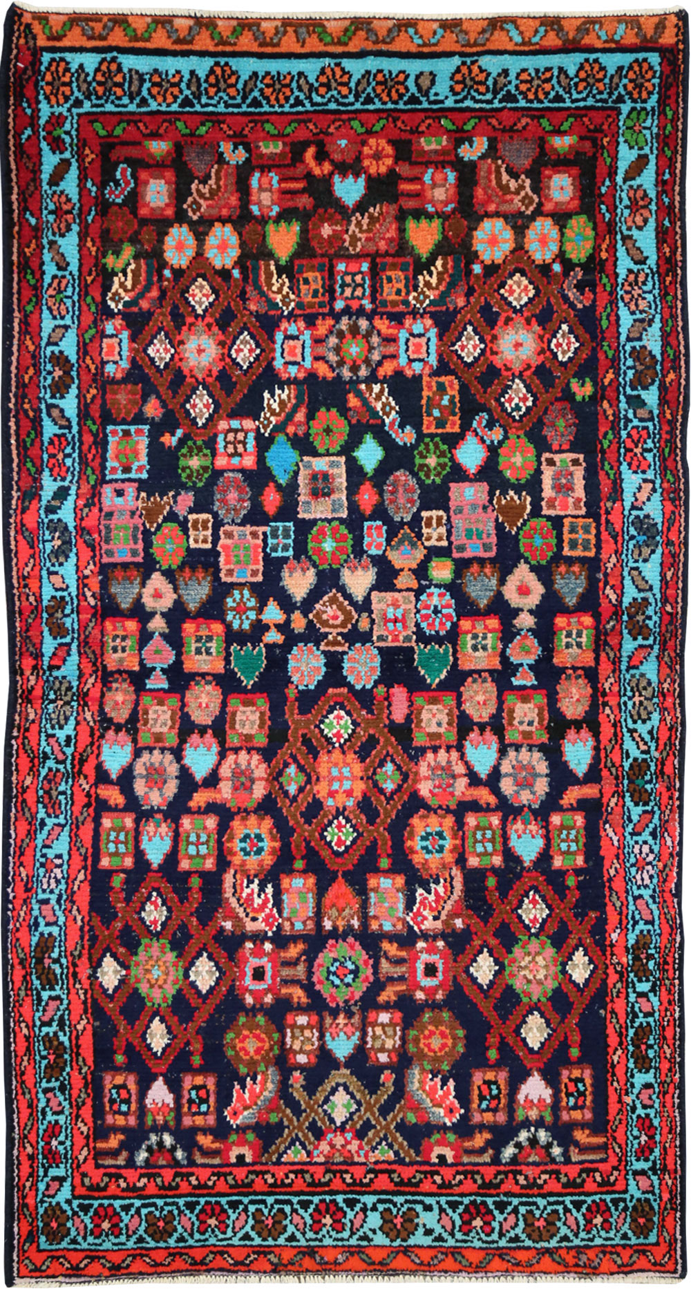 Vintage Persian Hamadan Rug, No.27378 - Gss