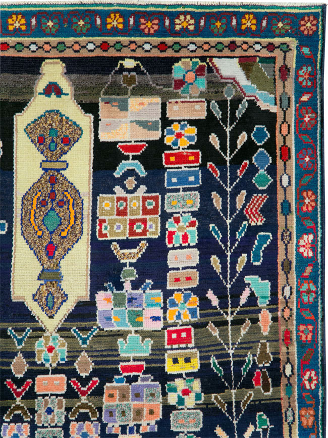 Vintage Persian Malayer Rug, No.27382 - Gss