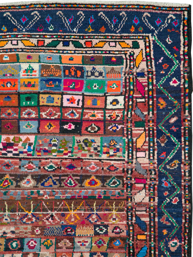 Vintage Persian Hamadan Rug, No.27383 - Gss