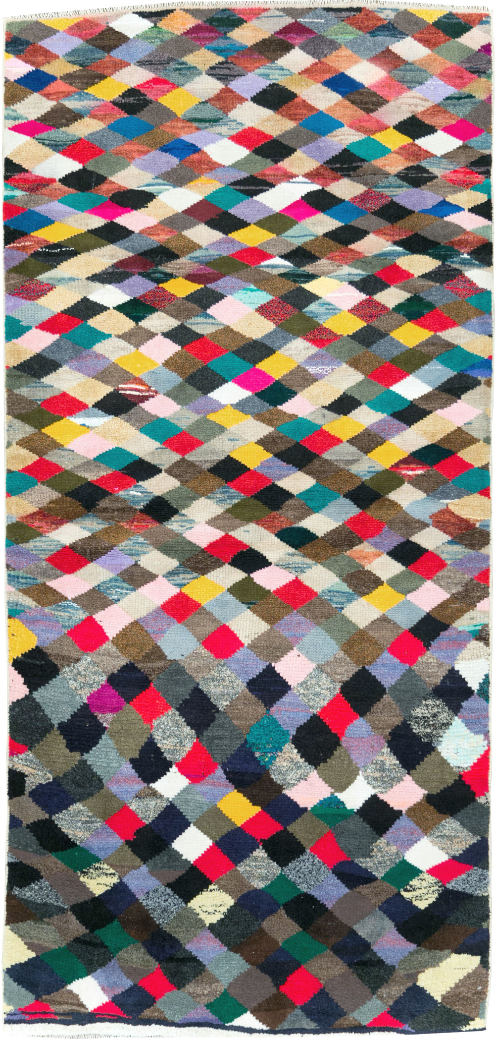 Vintage Persian Art Deco Style Shiraz Throw Rug, No.27387 - Gss