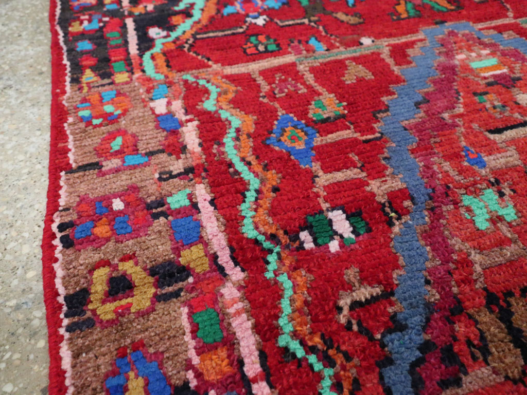 Vintage Persian Hamadan Throw Rug, No.27390 - Gss