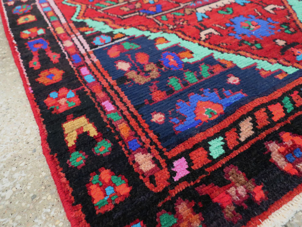 Vintage Persian Hamadan Throw Rug, No.27390 - Gss