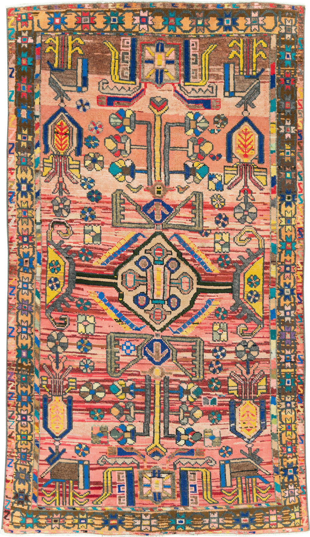 Vintage Persian Hamadan Rug, No.27392 - Gss