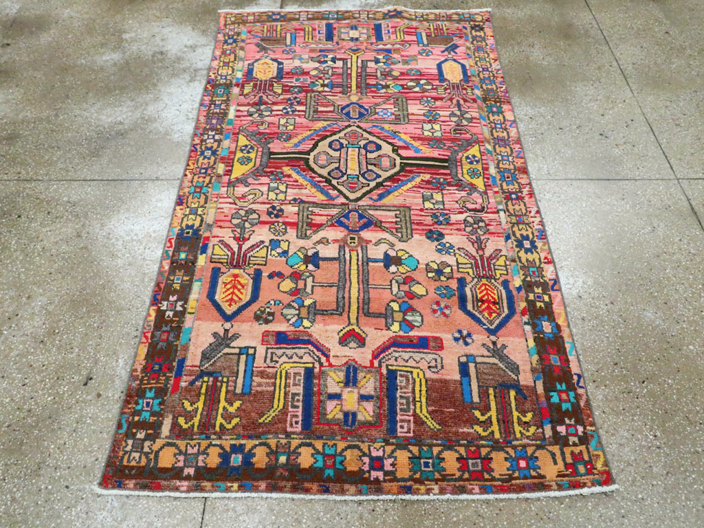 Vintage Persian Hamadan Rug, No.27392 - Gss
