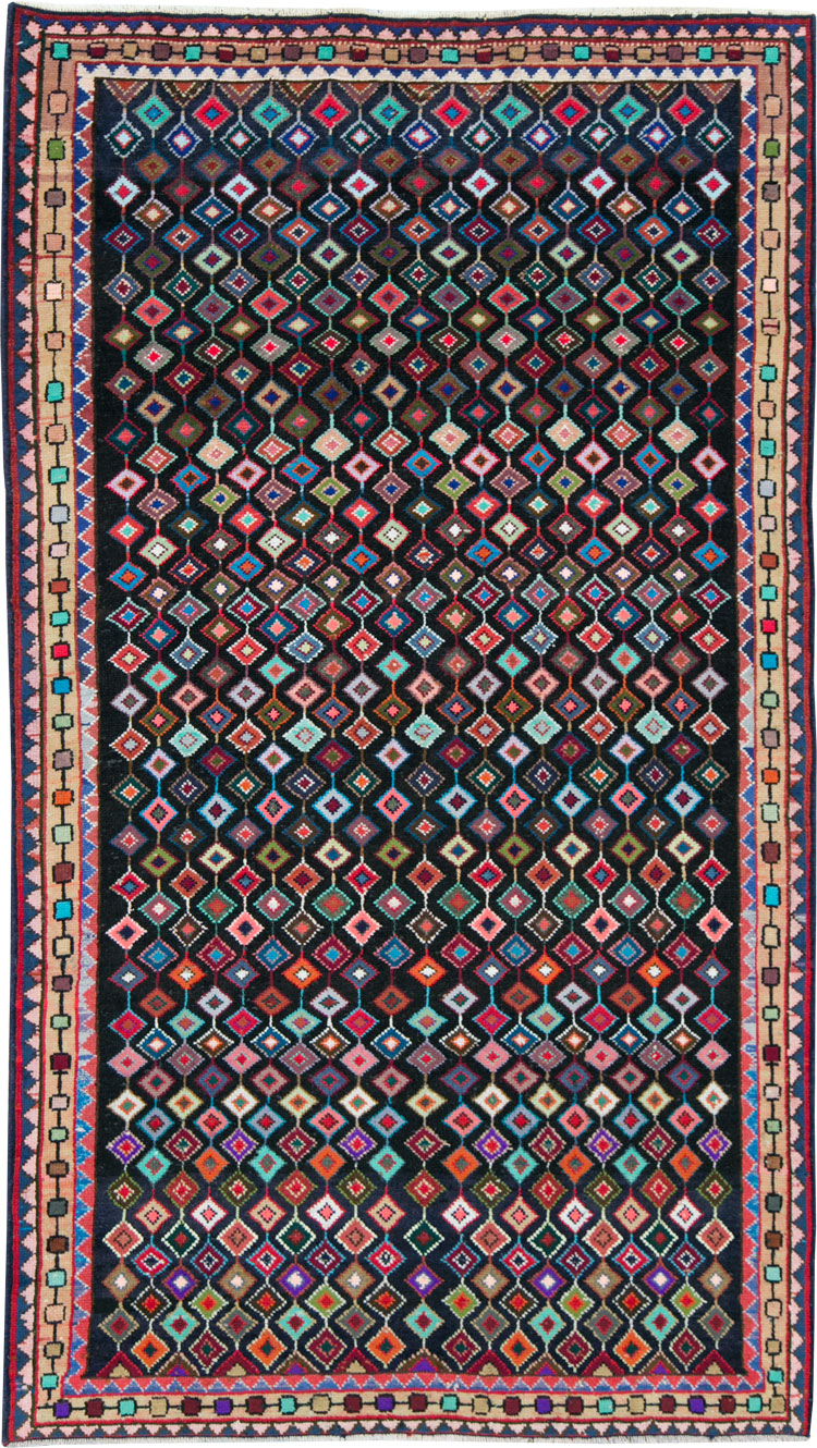 Vintage Persian Hamadan Rug, No.27393 - Gss