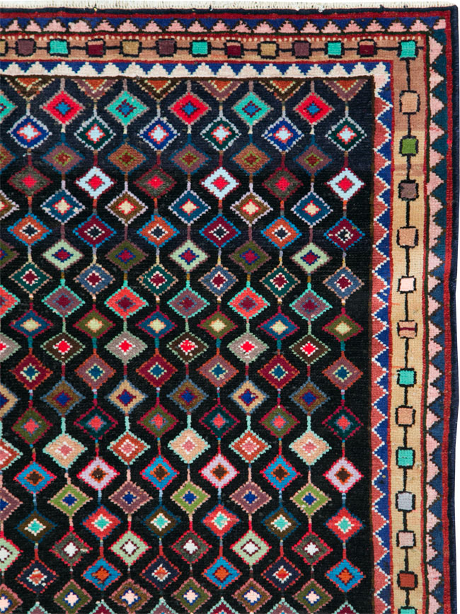 Vintage Persian Hamadan Rug, No.27393 - Gss