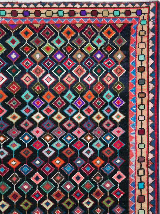 Vintage Persian Hamadan Rug, No.27393 - Gss