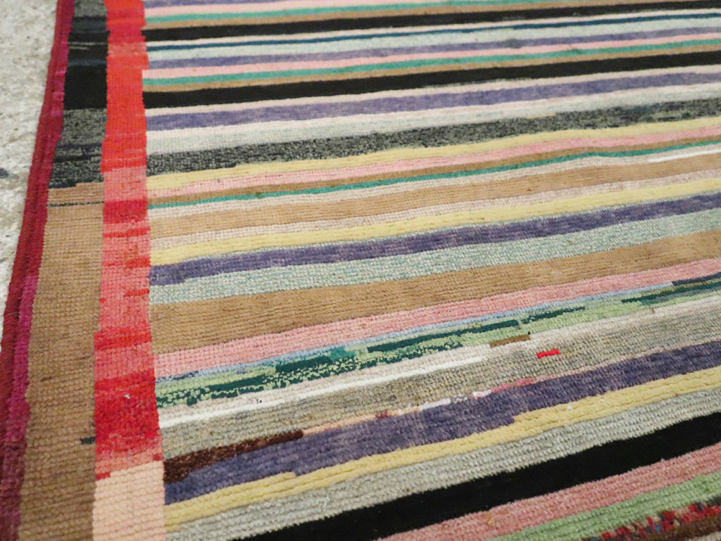 Vintage Persian Modern Style Mahal Throw Rug, No.27396 - Gss