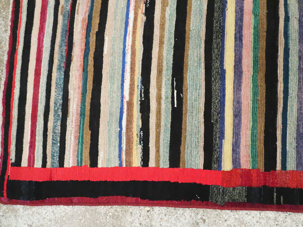 Vintage Persian Modern Style Mahal Throw Rug, No.27396 - Gss