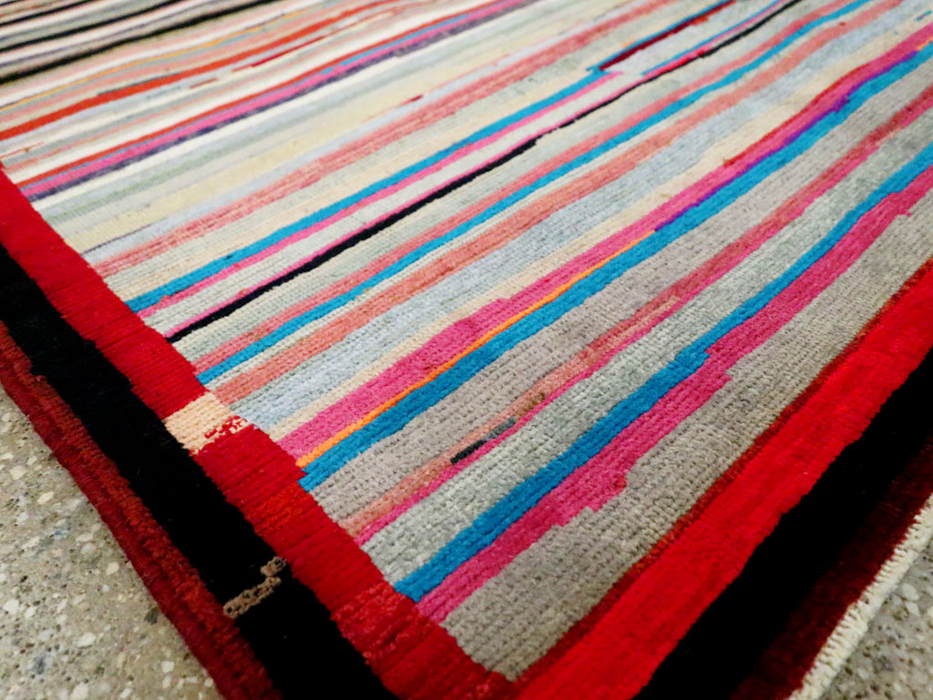 Vintage Persian Modern Style Mahal Throw Rug, No.27396 - Gss