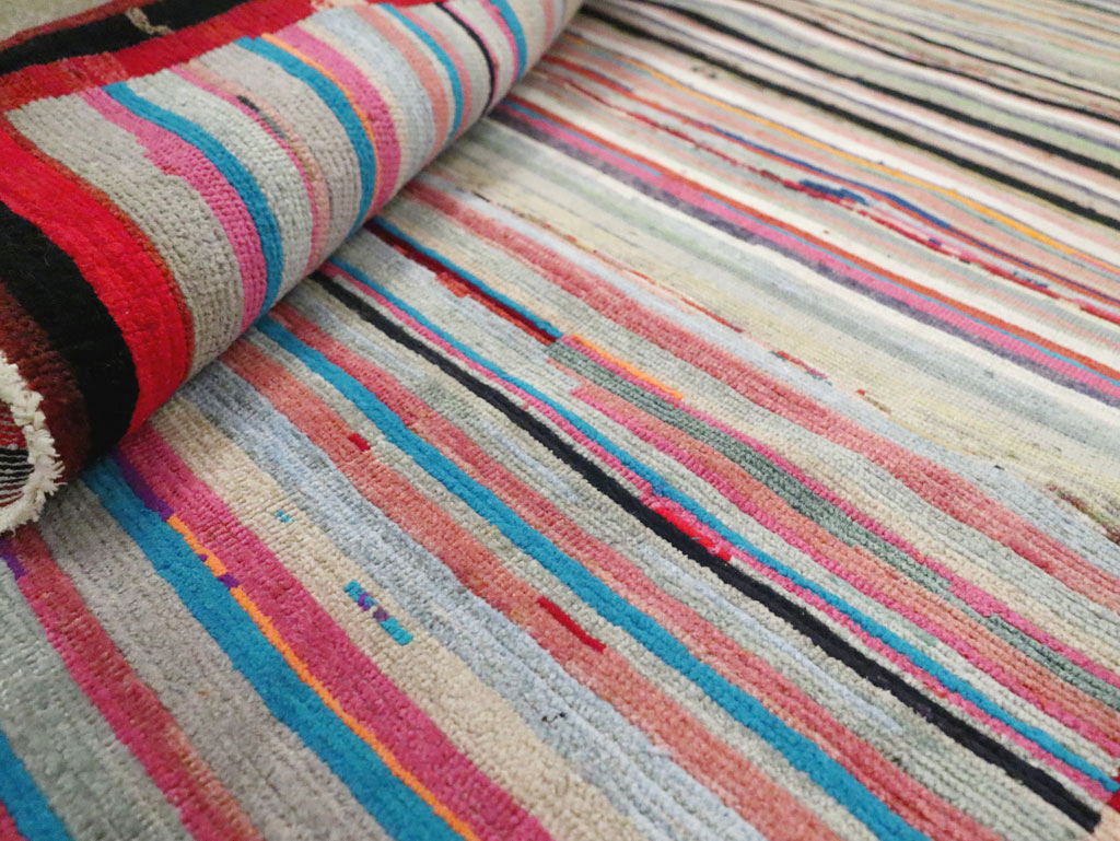 Vintage Persian Modern Style Mahal Throw Rug, No.27396 - Gss