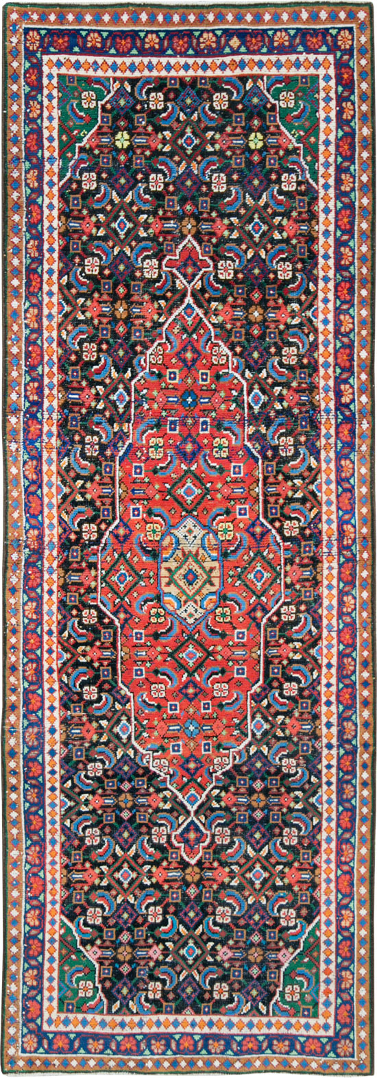 Vintage Persian Hamadan Runner, No.27397 - Gss