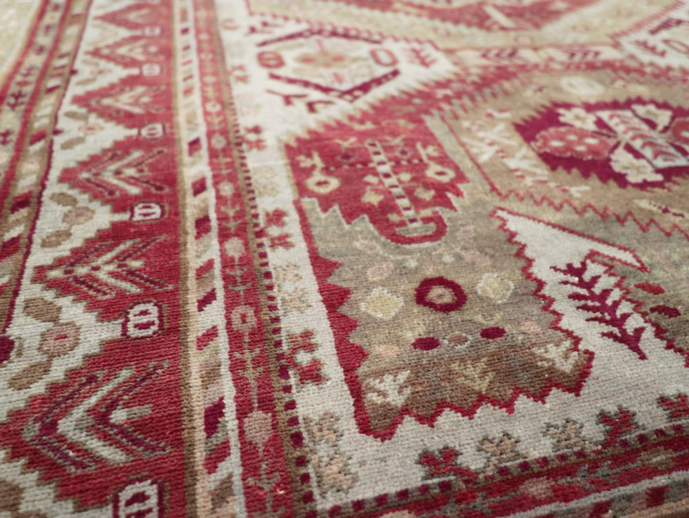 Vintage Persian Ardabil Throw Rug, No.27415 - Gss