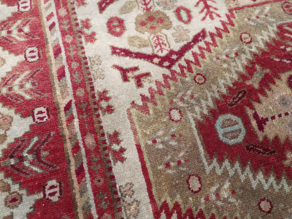 Vintage Persian Ardabil Throw Rug, No.27415 - Gss