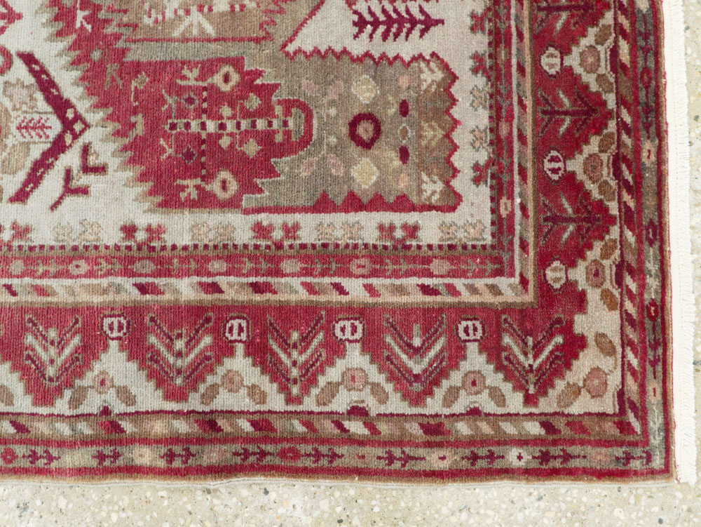 Vintage Persian Ardabil Throw Rug, No.27415 - Gss