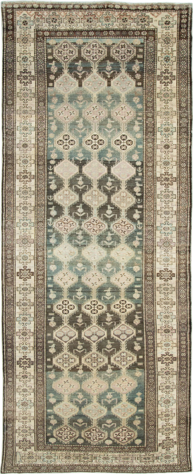Vintage Persian Kurd Gallery Carpet, No.27418 - Gss