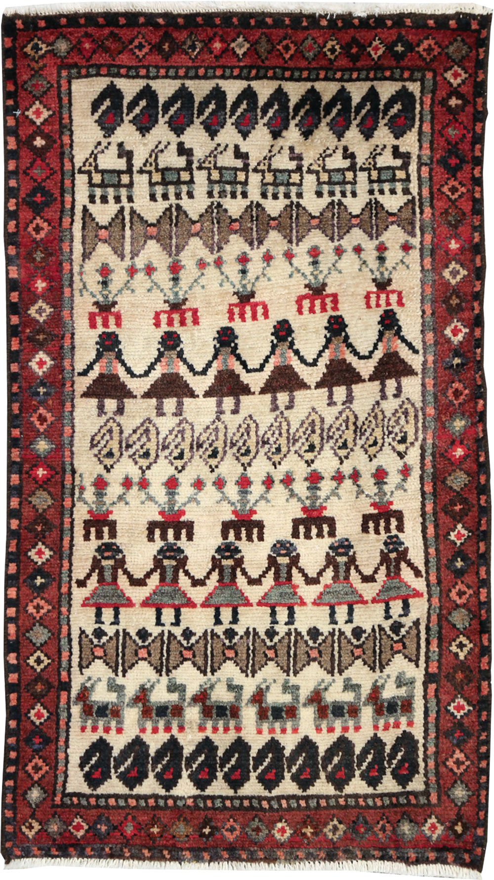 Vintage Persian Baluch Rug, No.27419 - Gss