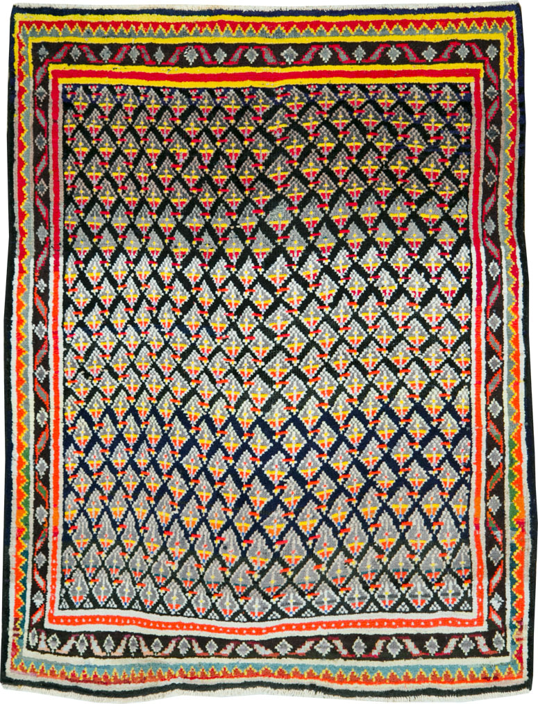 Vintage Persian Malayer Square Throw Rug, No.27428 - Gss