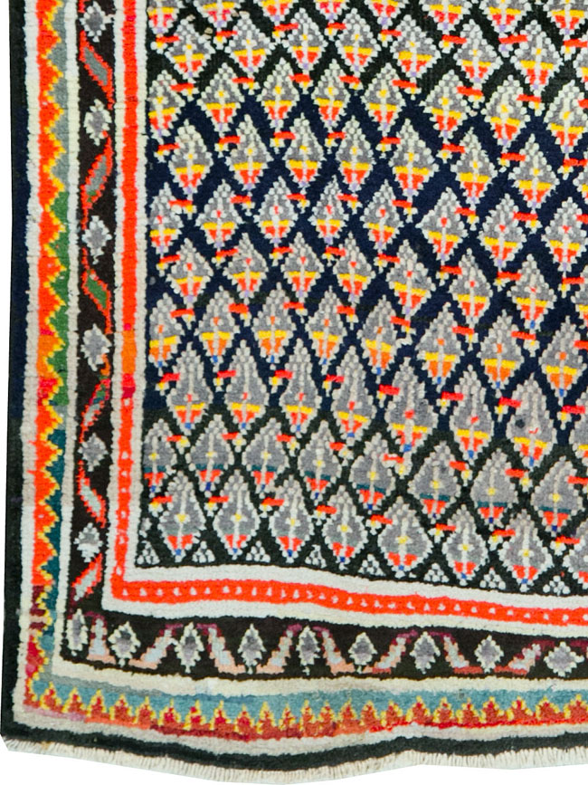 Vintage Persian Malayer Square Throw Rug, No.27428 - Gss