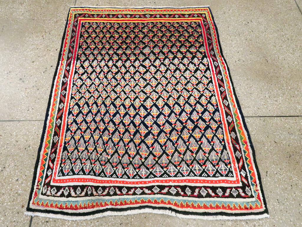 Vintage Persian Malayer Square Throw Rug, No.27428 - Gss