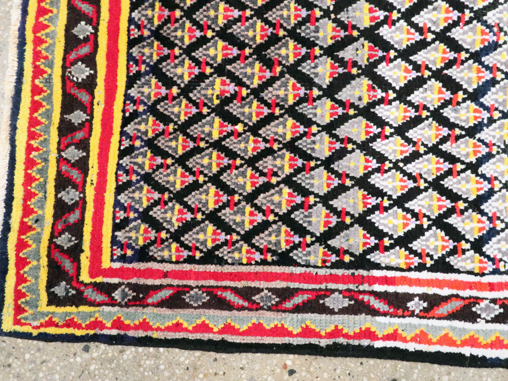 Vintage Persian Malayer Square Throw Rug, No.27428 - Gss