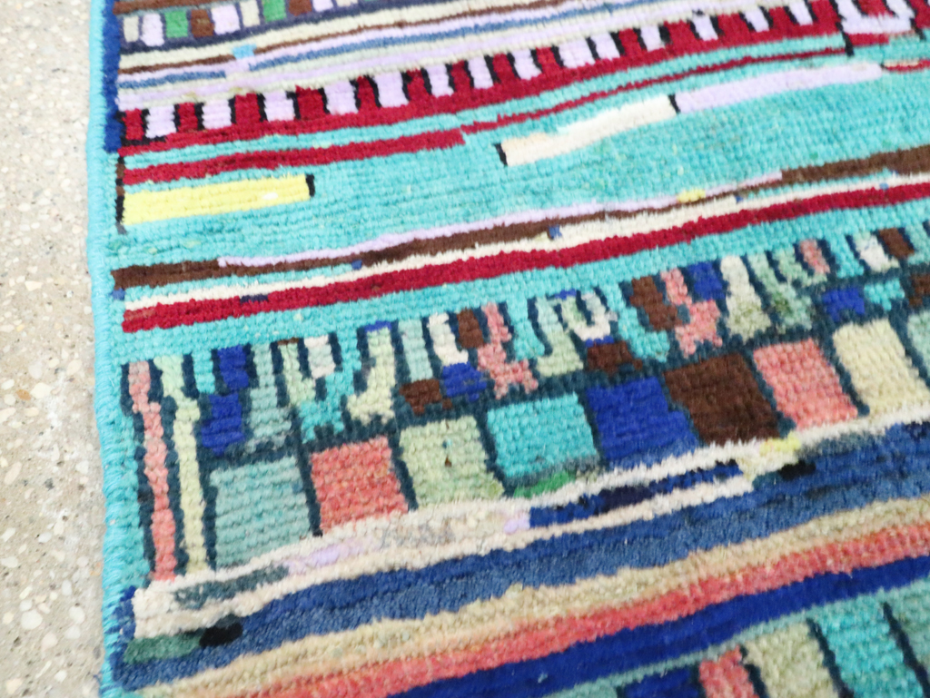 Vintage Persian Mahal Throw Rug, No.27433 - Gss