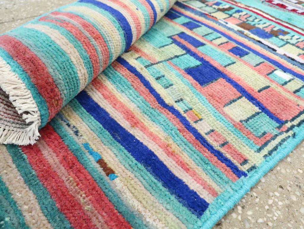 Vintage Persian Mahal Throw Rug, No.27433 - Gss