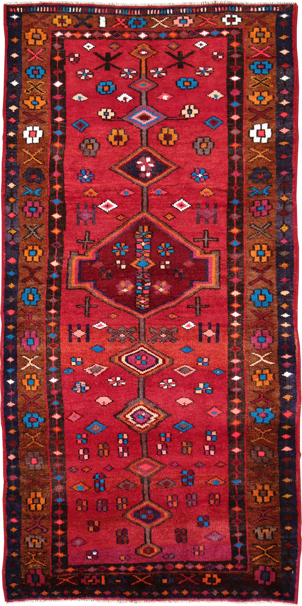 Vintage Persian Hamadan Rug, No.27443 - Gss
