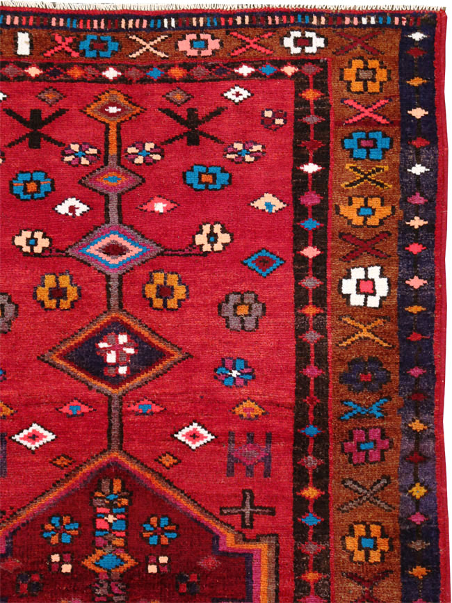 Vintage Persian Hamadan Rug, No.27443 - Gss