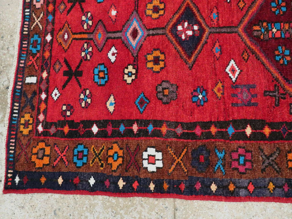 Vintage Persian Hamadan Rug, No.27443 - Gss