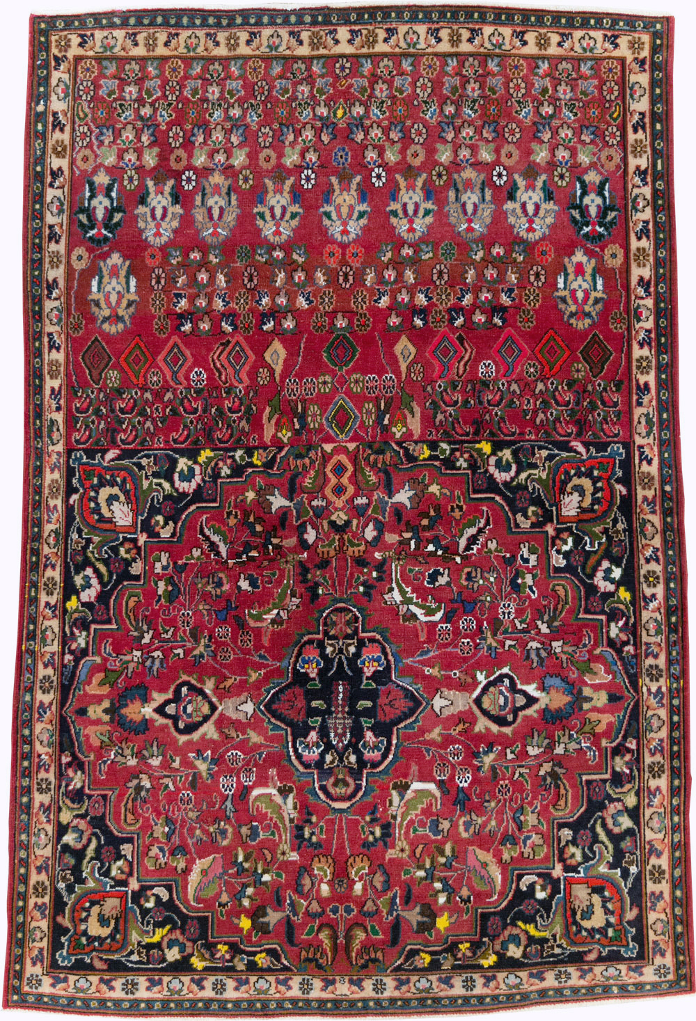 Vintage Persian Mashad Accent Rug, No.27448 - Gss