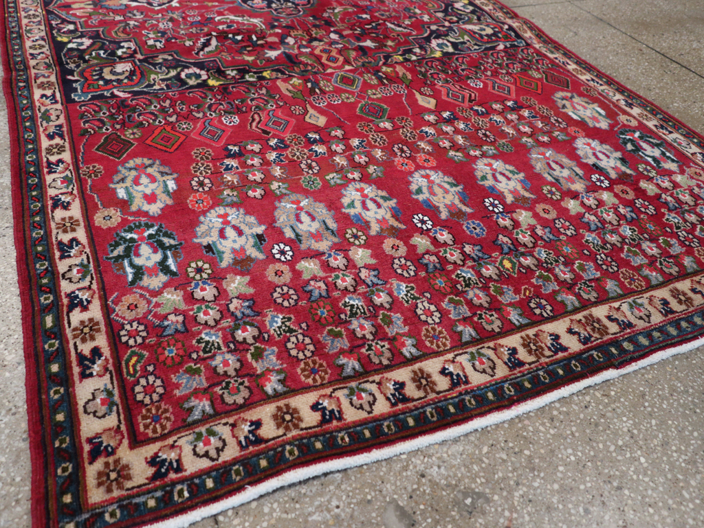 Vintage Persian Mashad Accent Rug, No.27448 - Gss