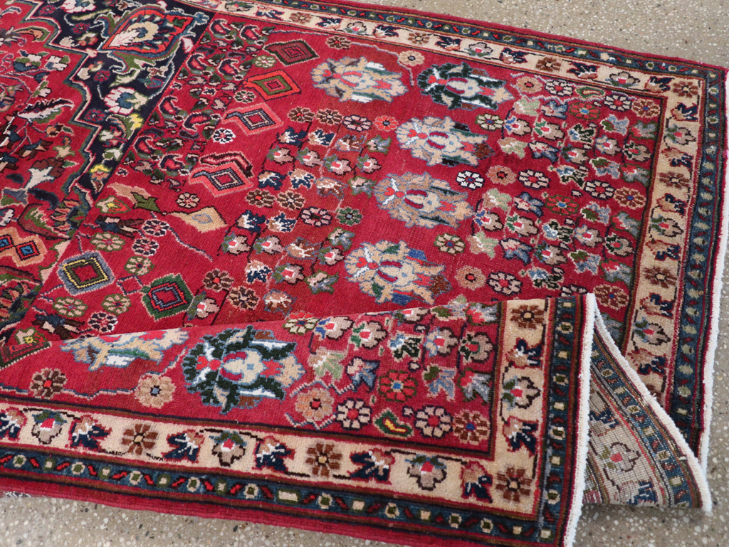 Vintage Persian Mashad Accent Rug, No.27448 - Gss