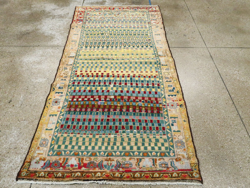 Vintage Persian Modern Style Hamadan Throw Rug, No.27451 - Gss