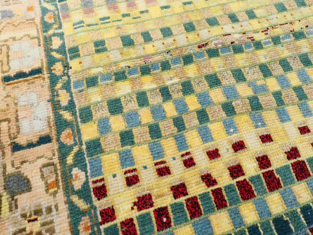 Vintage Persian Modern Style Hamadan Throw Rug, No.27451 - Gss