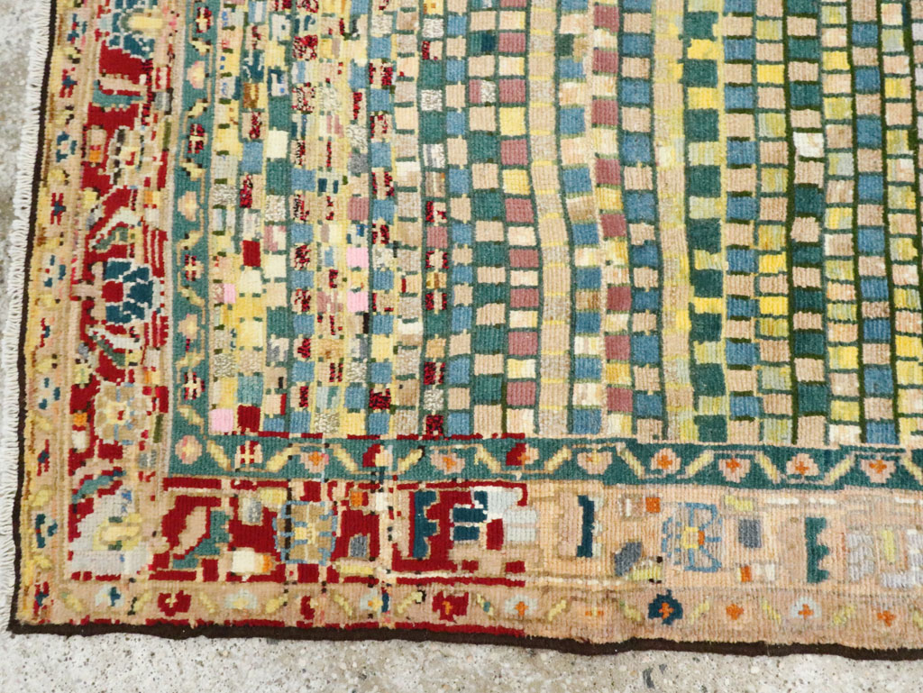 Vintage Persian Modern Style Hamadan Throw Rug, No.27451 - Gss