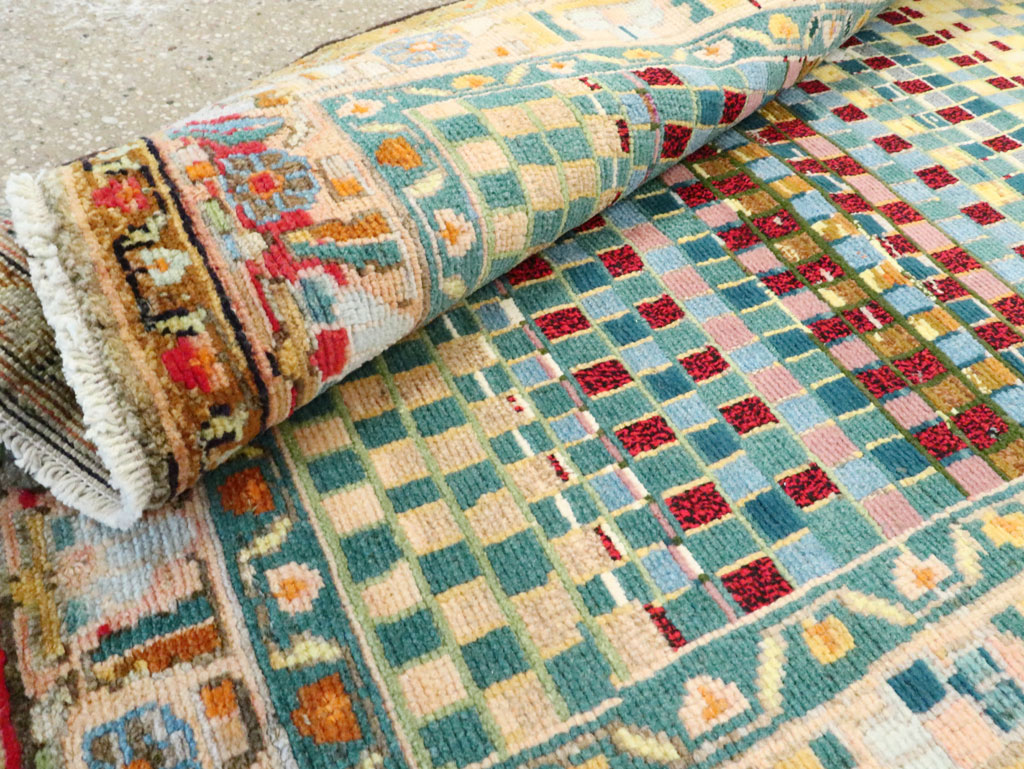 Vintage Persian Modern Style Hamadan Throw Rug, No.27451 - Gss