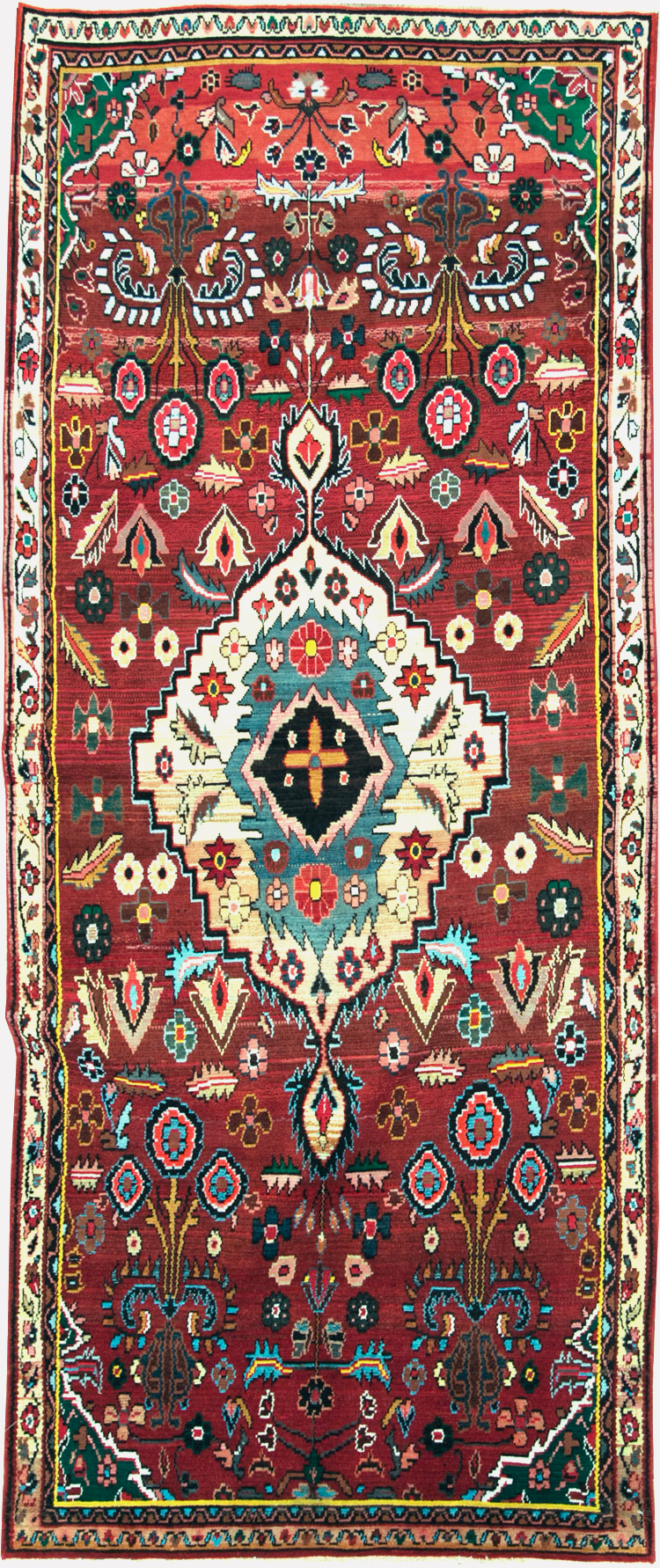 Vintage Persian Hamadan Rug, No.27458 - Gss