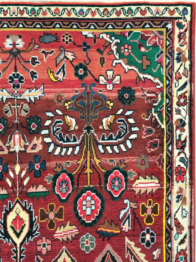 Vintage Persian Hamadan Rug, No.27458 - Gss