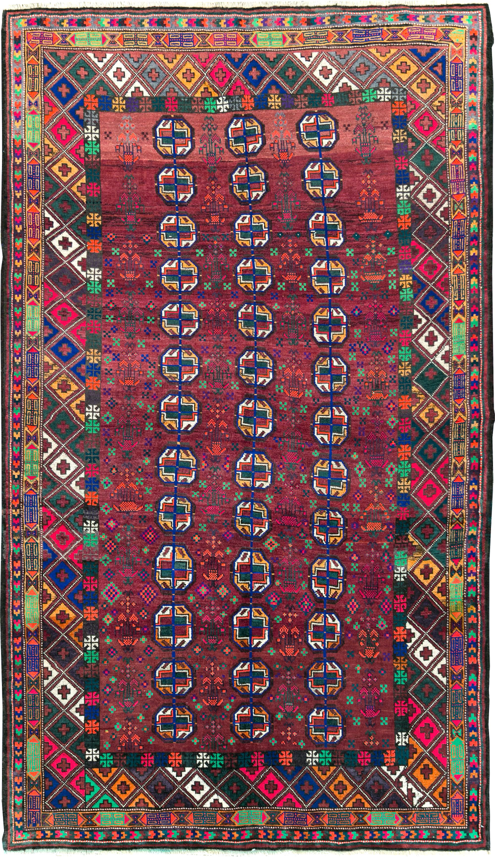 Vintage Persian Baluch Rug, No.27463 - Gss