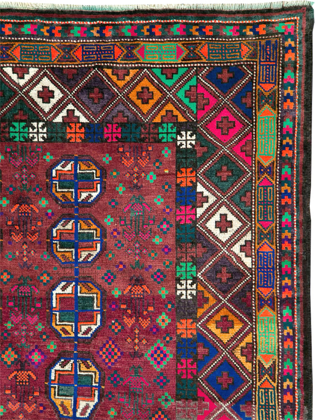 Vintage Persian Baluch Rug, No.27463 - Gss