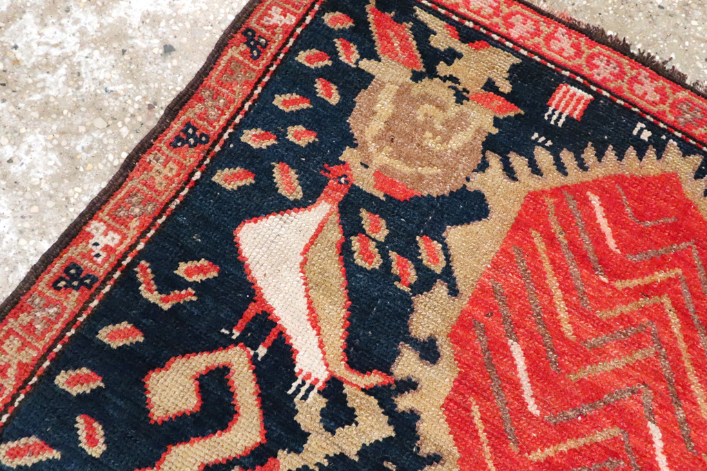 Antique Persian Kurdish Pictorial Rug, No.27469 - Gss