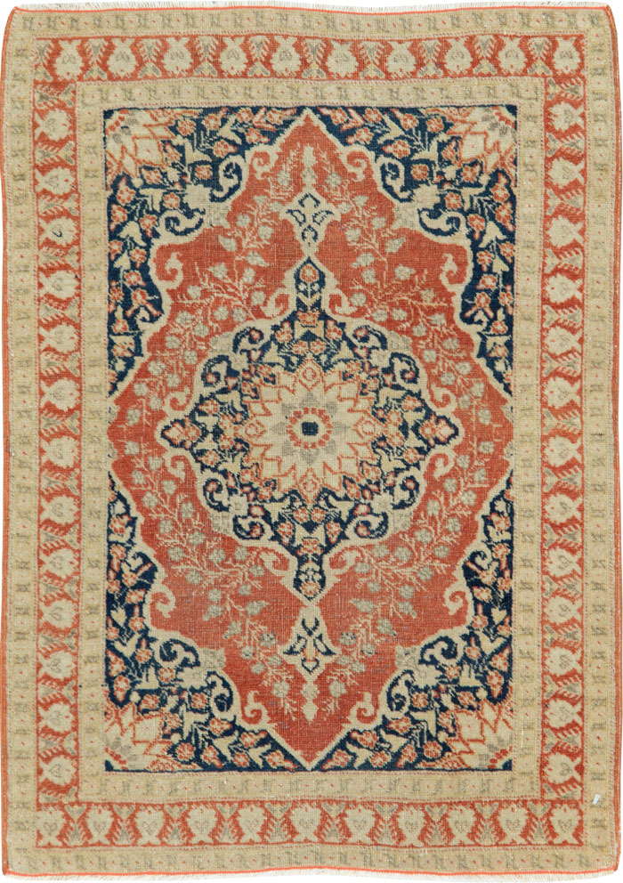 Antique Persian Tabriz Haji Jalili Throw Rug, No.27471 - Gss