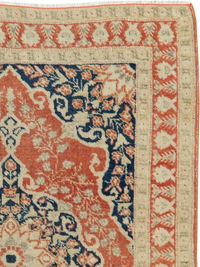 Antique Persian Tabriz Haji Jalili Throw Rug, No.27471 - Gss