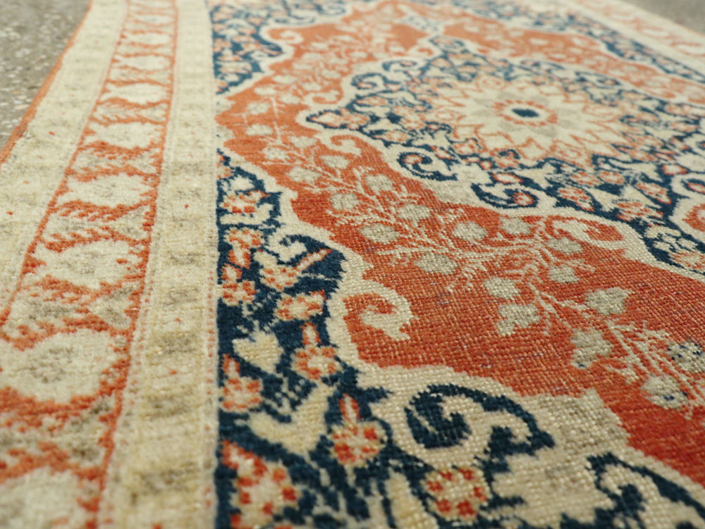 Antique Persian Tabriz Haji Jalili Throw Rug, No.27471 - Gss
