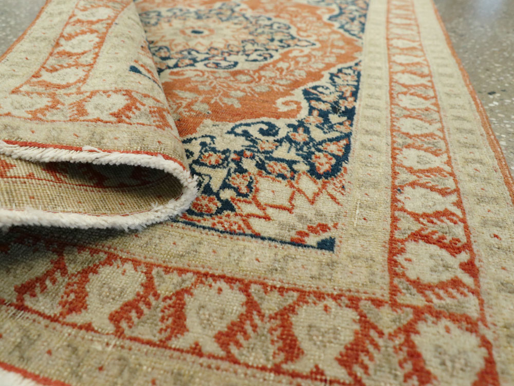 Antique Persian Tabriz Haji Jalili Throw Rug, No.27471 - Gss