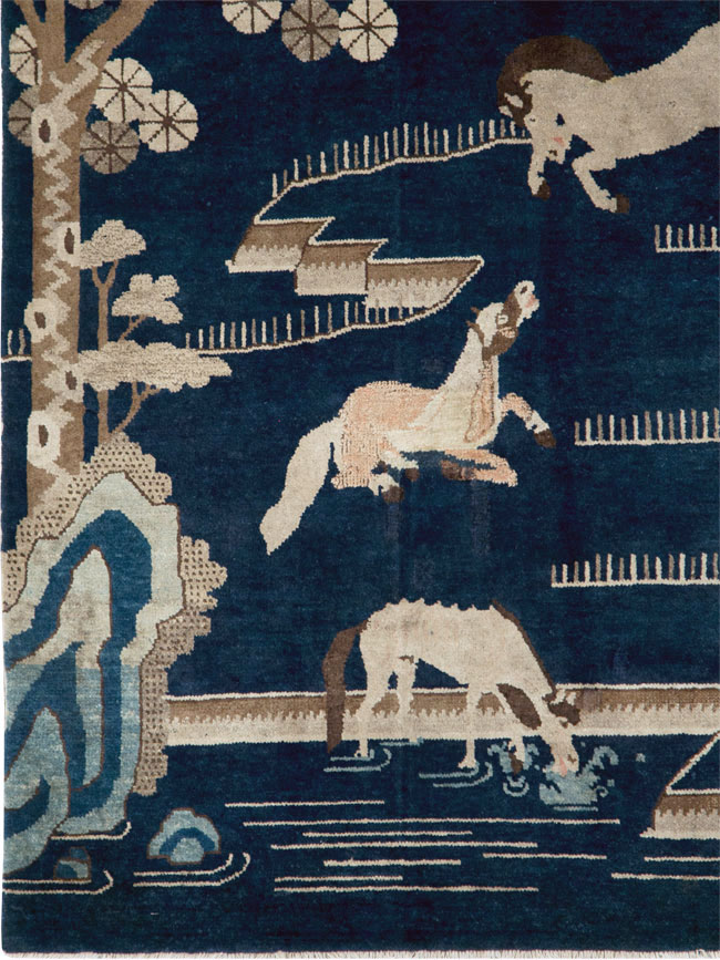 Vintage Chinese Pictorial Accent Rug, No.27477 - Gss